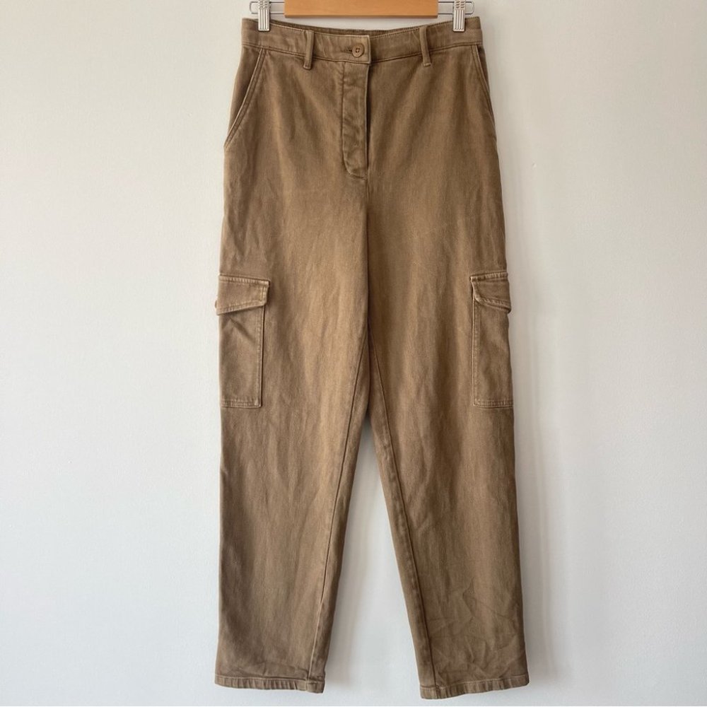 ❌SOLD❌ Wilfred Free Modern Cargo Pant High-waisted cargo pants brown size 8 - Picture 3 of 15